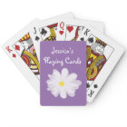 Purple and white girly daisy flower kids Birthday