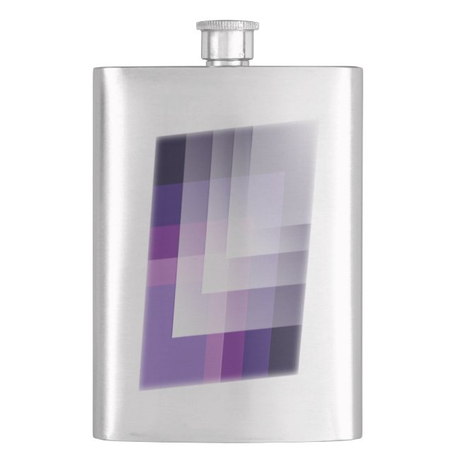 Purple and white hip flask (Front)