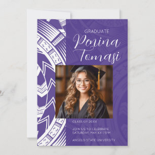 Purple and White Invitation