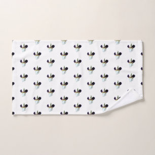 Purple and White Iris Hand Towel