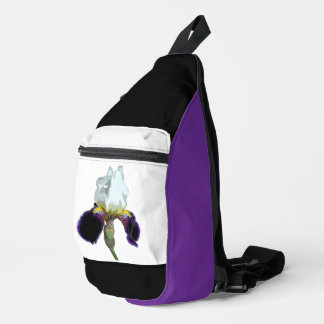 Purple and White Iris Sling Bag