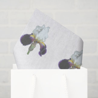 Purple and White Iris Tissue Paper