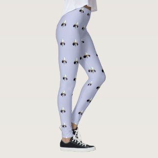 Purple and White Iris Women's Leggings