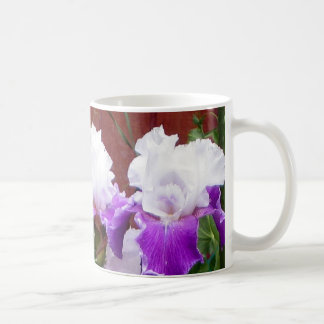 Purple and White Irises Coffee Mug