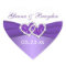 Purple and White Joined Hearts Wedding Sticker