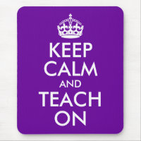 Purple and White Keep Calm and Teach On