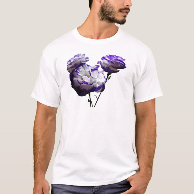 Purple and White Lisianthus T-Shirt (Front)