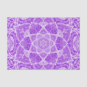 Purple and White Mandala - Loergann in Anemone Tissue Paper