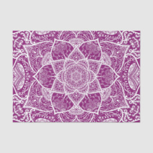 Purple and White Mandala - Loergann in Dahlia Tissue Paper