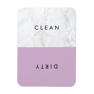 Purple and White Marble Modern Typography Magnet