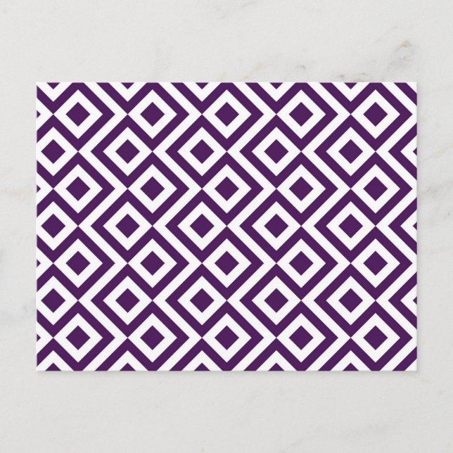 Purple and White Meander Postcard (Front)