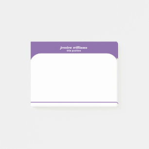 Purple and white minimalistic geometric design post-it notes