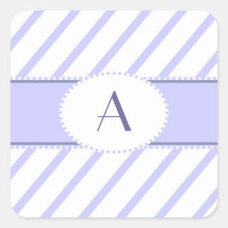 Purple and white monogram sticker