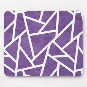 Purple and white mosaic pattern mouse pad