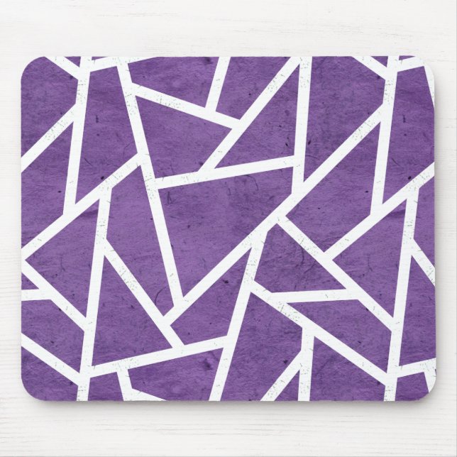 Purple and white mosaic pattern mouse pad (Front)