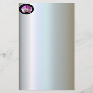 Purple and White Orchid Stationery