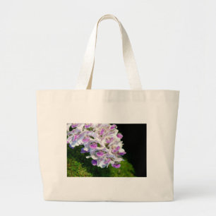 Purple and White Orchids Large Tote Bag