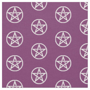 Purple and White Pentacle Altar Cloth Material