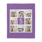 Purple and White Photo Collage Custom Monogram