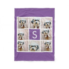 Purple and White Photo Collage Custom Monogram