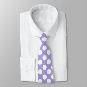 Purple and White Polka Dot Tie