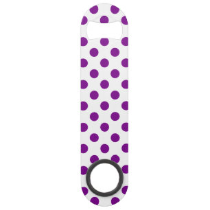 Purple and white polka dots
