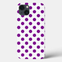 Purple and white polka dots Case-Mate iPhone case