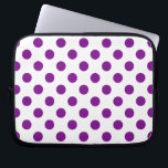 Purple and white polka dots laptop sleeve<br><div class="desc">Purple and white polka dots</div>