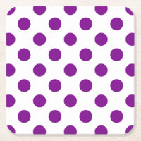 Purple and white polka dots