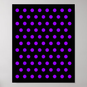 Purple And White Polka Dots T Shirt  Poster