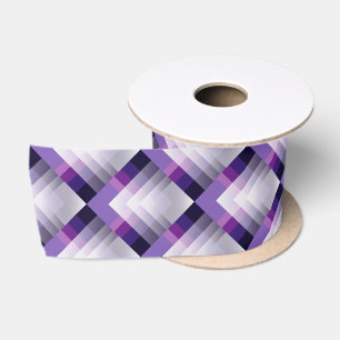Purple and white satin ribbon