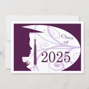 Purple and White Silhouette 2025 Card