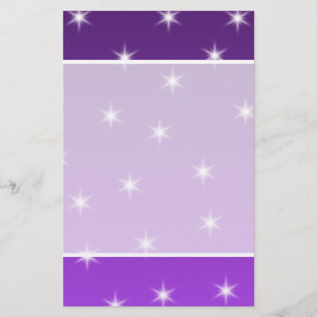 Purple and White Stars, Pattern. (Front)