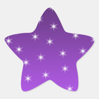 Purple and White Stars, Pattern. Star Sticker
