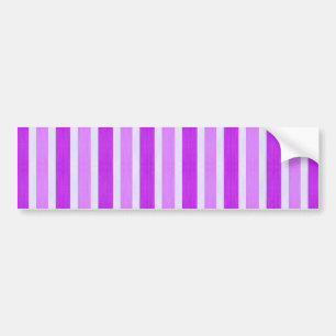 Purple and White Stripes Bumper Sticker