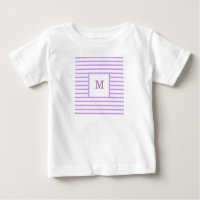 Purple and White Stripes Custom Monogram