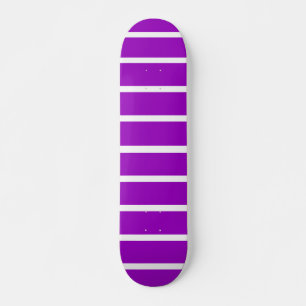 Purple and White Stripes Design Skateboard