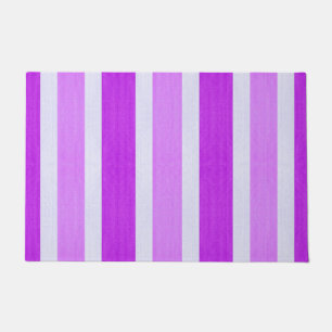Purple and White Stripes Doormat