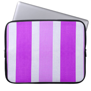 Purple and White Stripes Laptop Sleeve