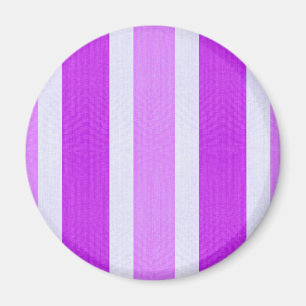 Purple and White Stripes Magnet