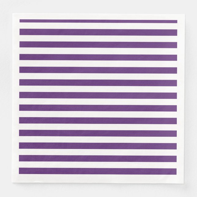 Purple and White Stripes Napkin (Front)