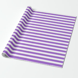 Purple and White Stripes Pattern Gift Wrapping Paper