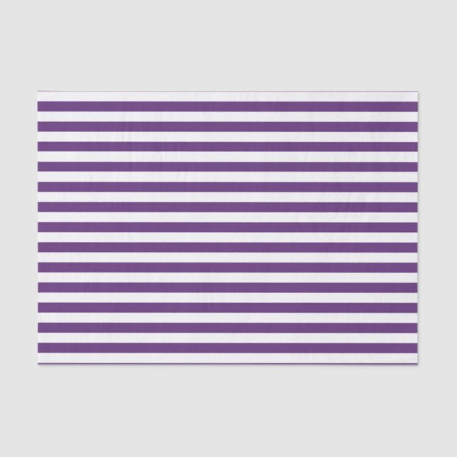 Purple and White Stripes Tissue Paper (Front)