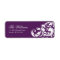 Purple and White Swirl Flourish Return Address