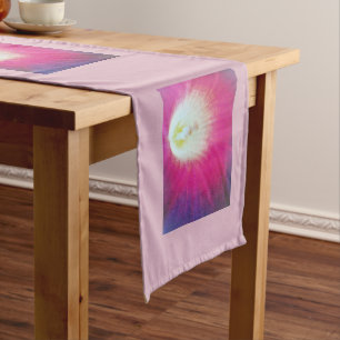 Purple and White Table Runner