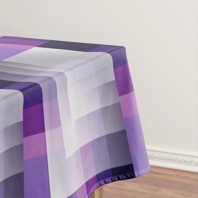 Purple and white tablecloth (In Situ)