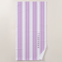 Purple and white vertical stripes custom name