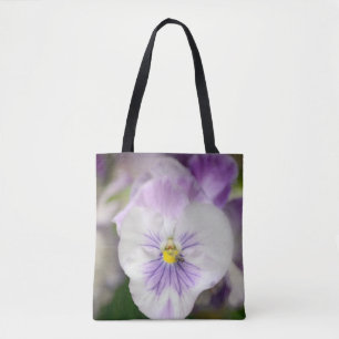 Purple and White Violas by Shirley Taylor Tote Bag