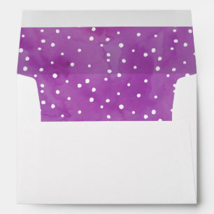 Purple and White Watercolor Dots Envelopes
