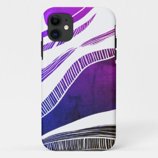 Purple and White Wave iPhone / iPad case
